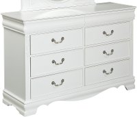 Jessica White Traditional 6-Drawer Dresser-3
