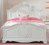 Clearance White Traditional Twin Bed - Jessica