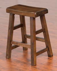 Saddle Seat Counter Height Stool (24 Inch) - Santa Fe