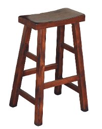Saddle Seat Counter Height Stool (24 Inch) - Santa Fe -2