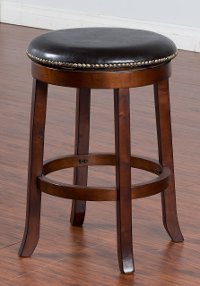 Swivel Counter Height Stool (24 Inch) - Cappuccino