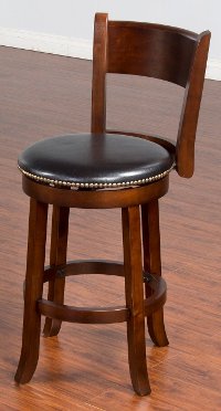 Swivel Counter Height Stool (24 Inch) - Cappuccino