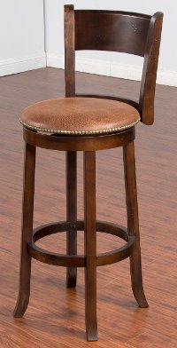 Brown 30 Inch Swivel Bar Stool - Santa Fe