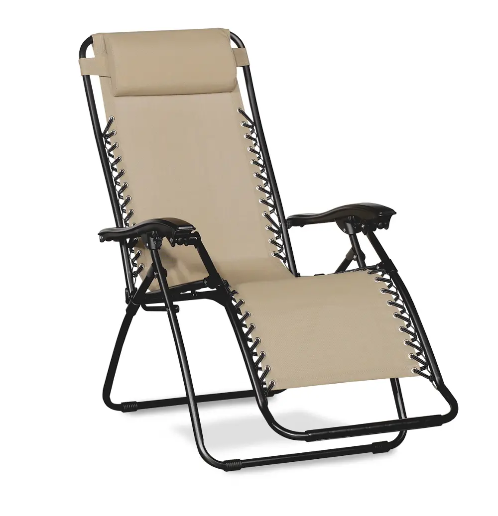 80009000150 Beige Zero Gravity Patio Chair-1