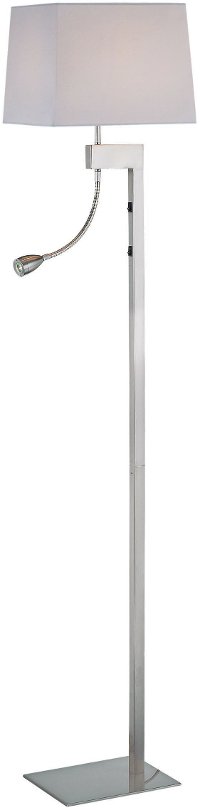 Silver Floor Lamp with Task Lamp
