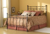 B4114-3 Hammered Brown Twin Metal Bed - Dexter