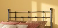 B4214-3 Hammered Brown Metal Twin Headboard - Dexter