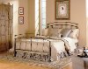 B4175-3 Black Walnut Twin Metal Bed - Fenton