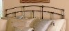 B4575-3 Black Walnut Twin Metal Headboard - Fenton