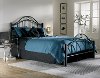B1131-3 Ebony Metal Twin Bed - Linden