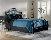 B1131-3 Ebony Metal Twin Bed - Linden