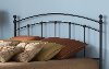 B4244-3 Matte Black Metal Twin Headboard - Sanford