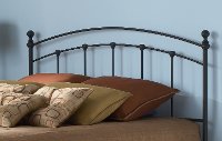 B4244-3 Matte Black Metal Twin Headboard - Sanford