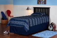 51B523 Black Slatted Twin Headboard - Belmont