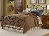 B9127-4 Black & Walnut Full Metal Bed - Doral