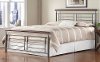 B1197-4 Silver & Cherry Full Metal Bed - Fontane