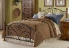 B9127-5 Black & Walnut Queen Metal Bed - Doral