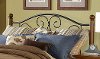 B9227-5 Black & Walnut Queen Headboard - Doral -1