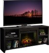 76 Inch Mocha Fireplace and TV Stand