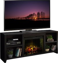 76 Inch Mocha Fireplace and TV Stand