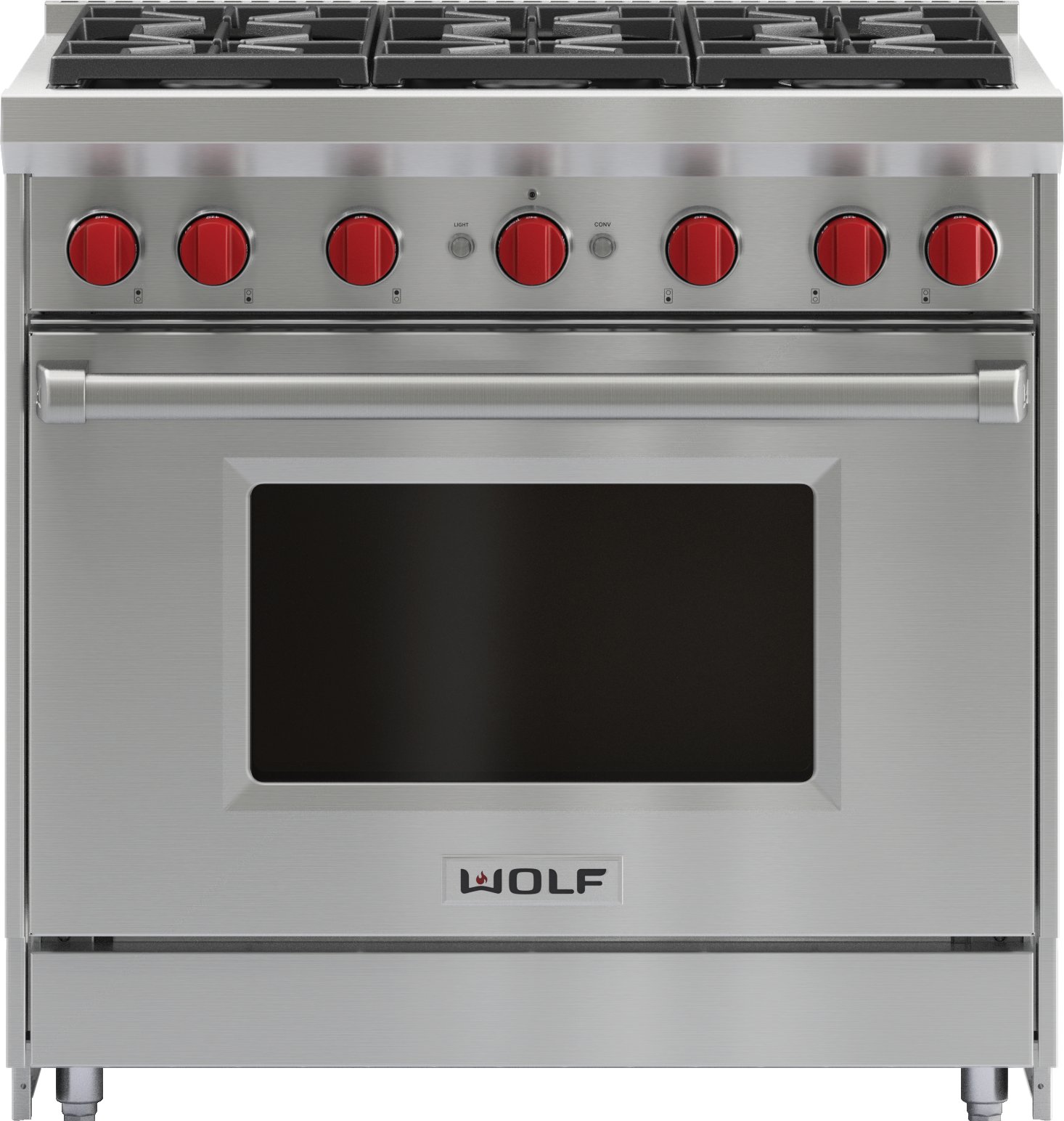 GR366 Wolf 36 Inch Gas Range - Stainless Steel-1