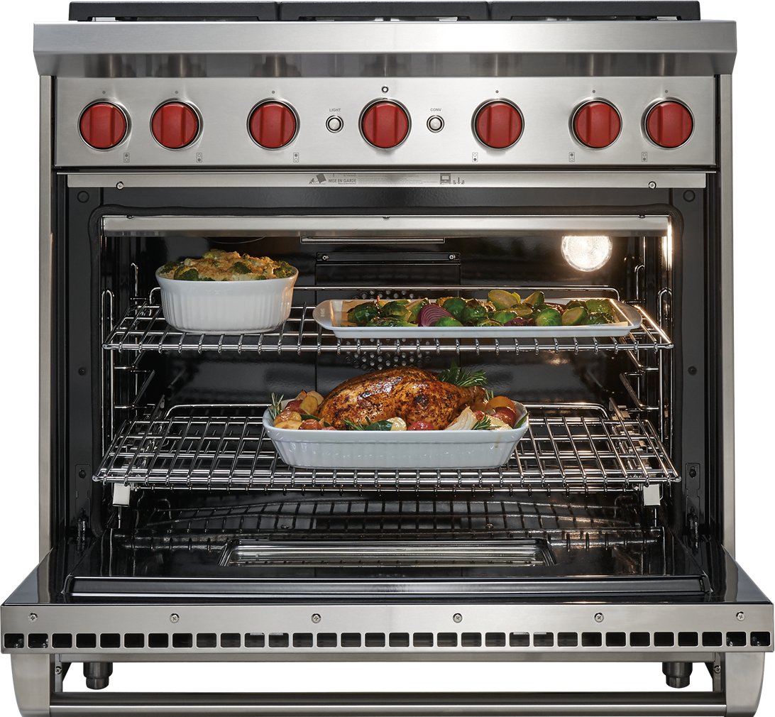 GR366 Wolf 36 Inch Gas Range - Stainless Steel-2