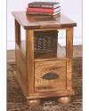 Rustic Narrow Brown End Table - Sedona