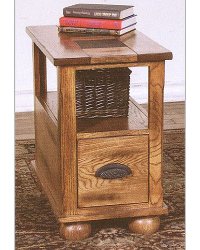 Rustic Narrow Brown End Table - Sedona