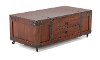 Wood Coffee Table on Wheels - Santa Fe-2