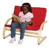 Red Kids' Loveseat - Upholstered Rockers