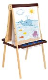Guidecraft Wooden Floor Easel - Art Equipment-1