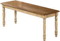 Almond and Wheat Dining Bench - Quails Run Collection