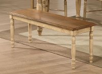 Almond and Wheat Dining Bench - Quails Run Collection-2
