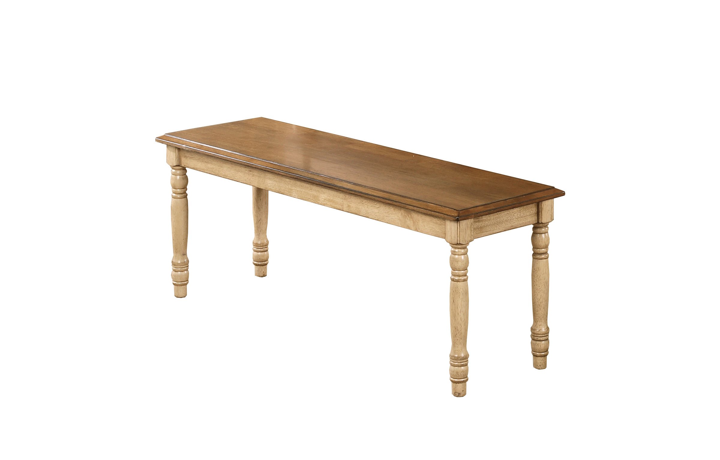 Quails Run Light Brown Two Tone Dining Bench-1