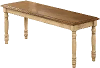 Quails Run Light Brown Two Tone Dining Bench