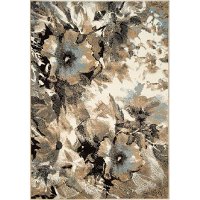 8 x 11 Large Floral Cream Area Rug - Casa