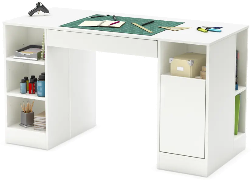 7550727 White Craft Table - Crea-1