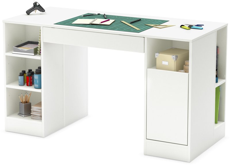 White Craft Table Crea Rc Willey Furniture Store