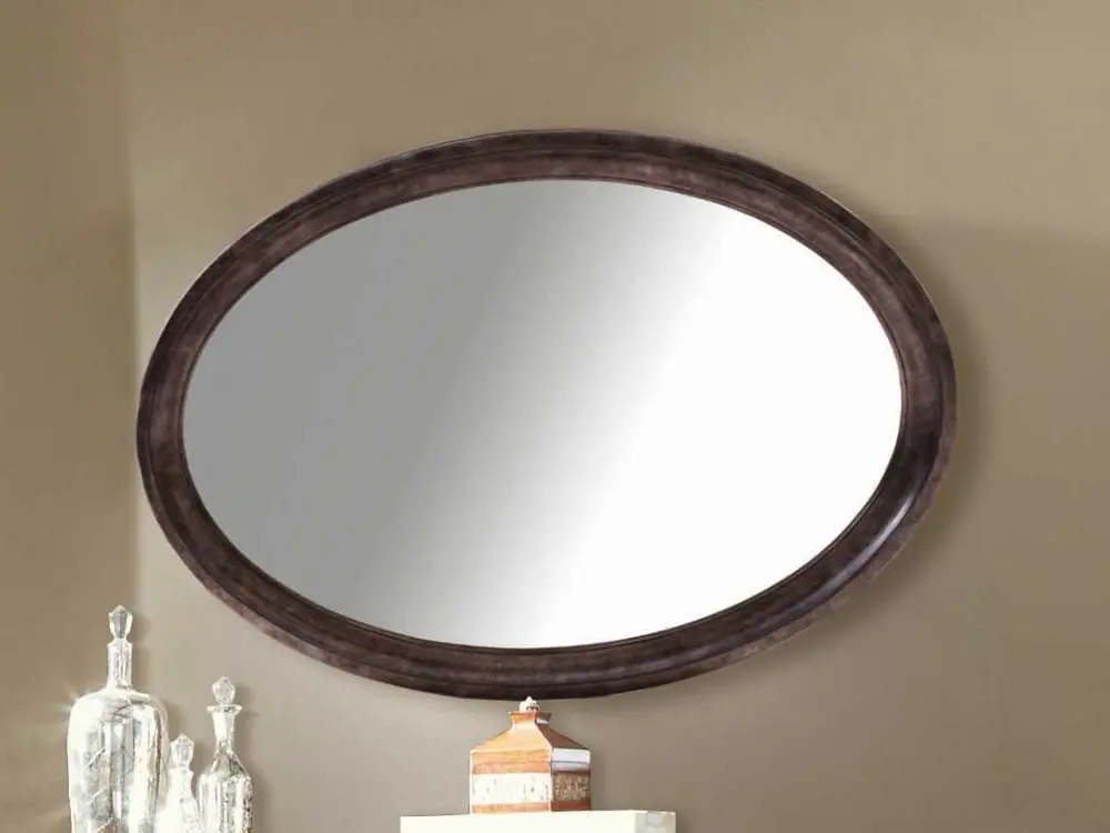 Classics Brown Oval Mirror-1