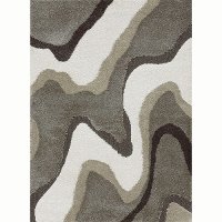 5 x 8 Medium Brown and Tan Area Rug - Encore