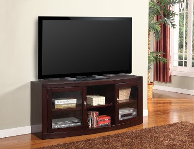 60 Inch Merlot Brown TV Stand - Biscayne
