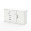 3050028 White 3-Drawer Door Chest - Libra
