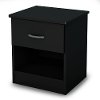 3070061 Pure Black Night Stand - Libra