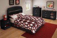 3070091 Black Panel Full Size Headboard - Libra-2