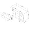 3159028 Chocolate 3 Drawer Door Chest - Libra -2