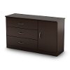 3159028 Chocolate 3 Drawer Door Chest - Libra