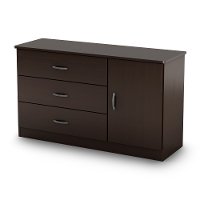3159028 Chocolate 3 Drawer Door Chest - Libra