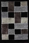 5 x 7 Medium Black Area Rug - Shaggy With Design
