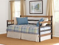Steel & Wood Casual Rustic Daybed - Bismark