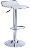White/Chrome Adjustable Bar Stool (Set of 2)